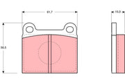 TRW Gdb910 Brake Pad Set Not Prepared For Wear Indicator